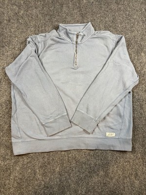Eddie Bauer Quarter Zip Blue Pullover Sweatshirt