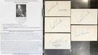 40th GOVERNOR INDIANA WWII SENATOR HAROLD HANDLEY 5 AUTOGRAPH CARDS SIGNED 1950s