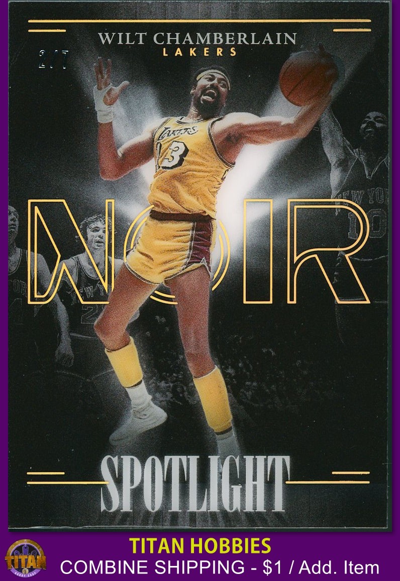 2023-24 Panini Noir Spotlight GOLD SP #6 Wilt Chamberlain Spotlight HOLO GOLD /7