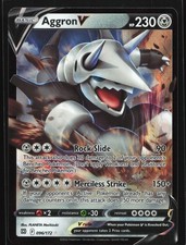 Aggron V 096/172 SWSH09: Brilliant Stars Ultra Rare Pokemon Card