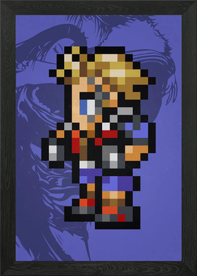 FF VIII Zell Pixel Sprite gerahmtes Wandbild Poster Leinwanddruck Bild