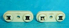 2 National Radio Co. Porcelain Radio Crystal Sockets NOS 0.75 Spacing