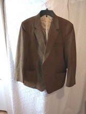 90s MENS 42R VINTAGE RARE HALSTON HALSUEDE SUEDE BLAZER BROWN USA MADE