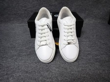 NEW Valentino Petra Italian Leather Sneaker White-Silver Women's Size 6.5 SS34