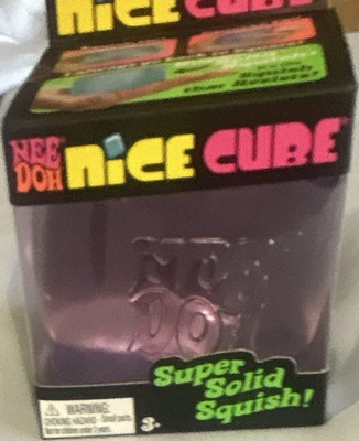 Nee Doh Nice Cube Super Solid Squish Sensory Toy Purple 3-4 Years 3+ NICE CUBE