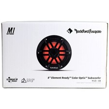 Rockford Fosgate M1D2-8B 8" Dual 2-Ohm Marine Audio Subwoofer w/ RGB LED - Black