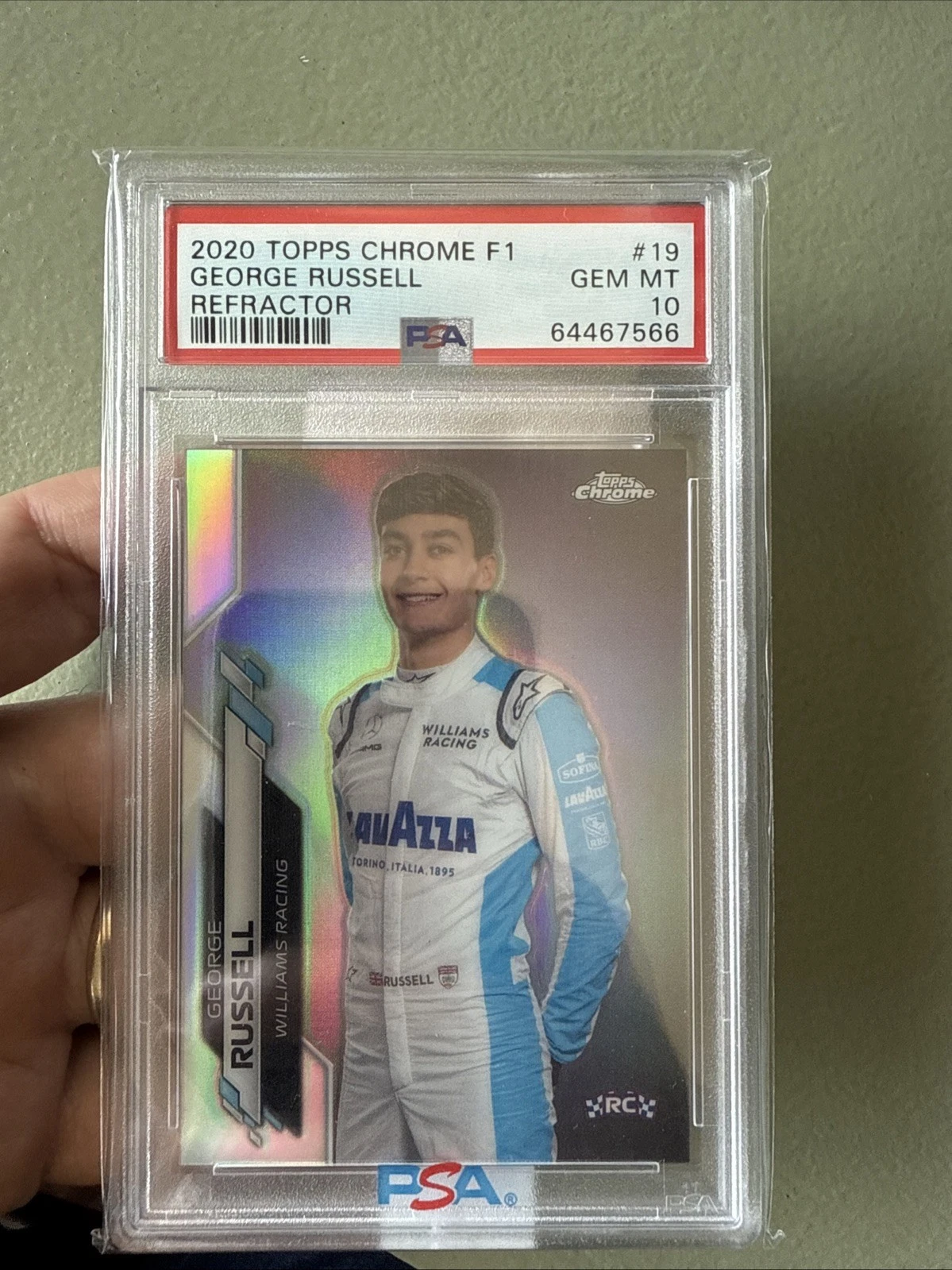 Deal for GEORGE RUSSELL RC 2020 TOPPS CHROME F1 REFRACTOR #19 ROOKIE PSA 10