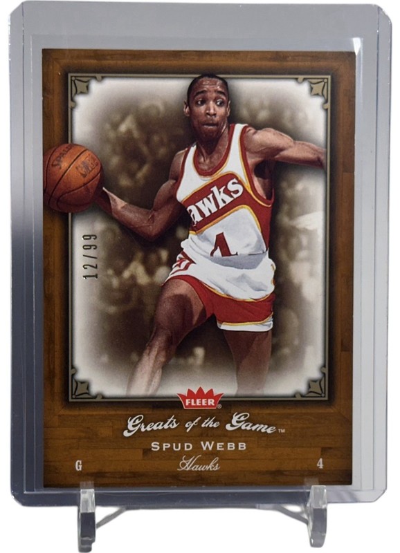 SPUD WEBB 2005-06 GREATS OF THE GAME GOLD PARALLEL! NO. 81 #12/99! HAWKS!