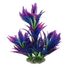 New Artificial Plastic Decorative Long Leaf Grass Plant for Aquarium 9.8-Inch