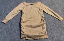 Love Always Women s Gold Sparkly Sweater, Size Medium, Ruched Sides