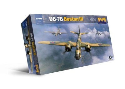 HK Model 01F015 1/48 DB-7B Boston III Type A Medium Bomber Aircraft Model Kit