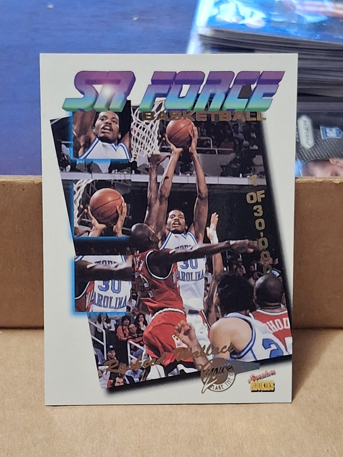 1995 RASHEED WALLACE SIGNATURE ROOKIES SR FORCE ROOKIE CARD RC #F22 /30000 HEELS