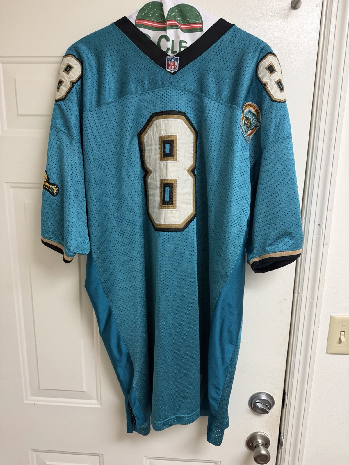 Mark Brunell Jacksonville Jaguars WILSON Jersey SZ 58 4XL. Teal 1995 Patch