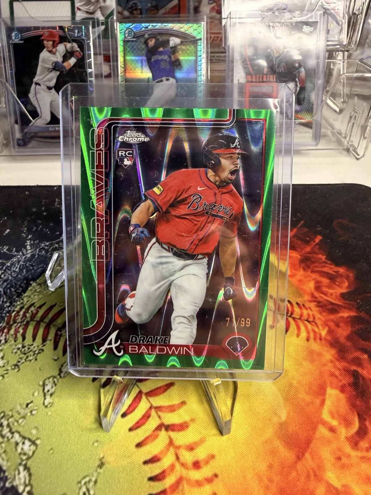 2025 Topps Update Chrome USC96 Drake Baldwin RC Green Raywave /99 Braves