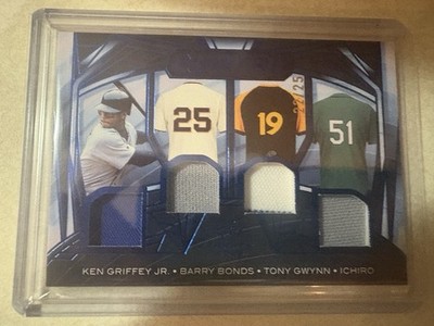 2025 Leaf Trinity Quatro /25 Ichiro Gwynn Bonds Griffey Jr.  Game Used Patches