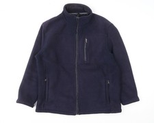 Maine New England Men's Blue Full Zip Fleece Sweatshirt M