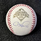 Cole Hamels #35 Signed AUTOGRAPHED 2008 World Series Baseball MLB AUTHENTICATION