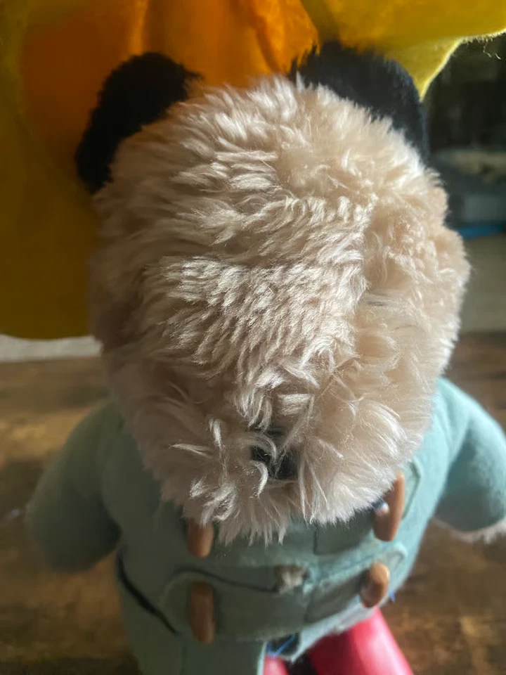 Vintage Paddington Bear Plush Eden Toy Yellow Hat Red Rubber Boots 18" 1981 - Image 3 of 4