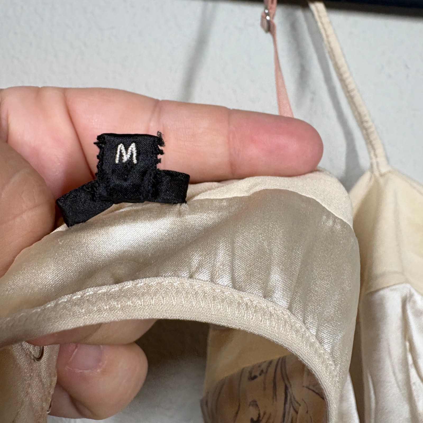 PL Intimates Medium Bra Bralette Button Trim Crea… - image 8