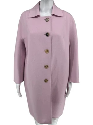 Jil Sander Pale Pink Virgin Wool Button-Front Coat - FR 38