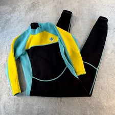 Realon Kids Full Wetsuit Size 14 Yellow Blue Black Neoprene Surf Swim Diving