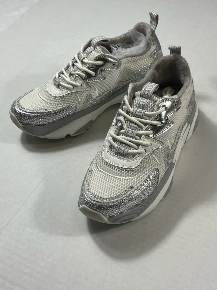 Zapatillas Gianni Bini StepUp Gruesas Patform Plateadas y Blancas EE. UU. Para Mujer Talla 8 Nuevas con Etiquetas Foto 4 de 4