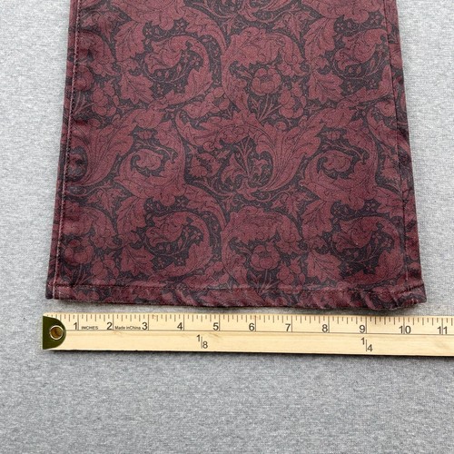 PAIGE Jeans Womens 28 High Rise Lou Lou Flare Transcend Cherrywood Paisley Fairy - Picture 9 of 14