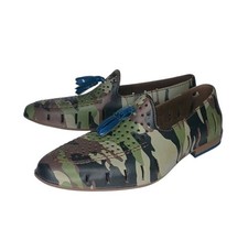 Nuovi Galleggianti Executive Nappa Verde Mimetico Marmo/Marinaio Navy Uomo Tg 10 