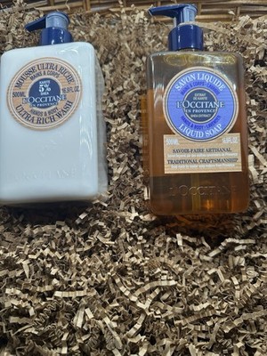 L Occitane Hands & Body Wash Set Lavender Liquid Soap Shea Ultra Rich 500ml