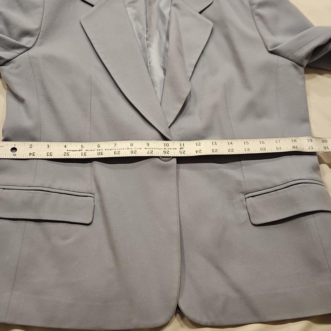 Women’s Pendleton Wool Blazer 14 Solid Blue Smoot… - image 6