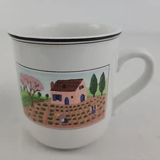 Vtg Villeroy Boch Naif Cup Mug Coffee Tea Farmhouse Rooster Chicken 3 AVAIL 