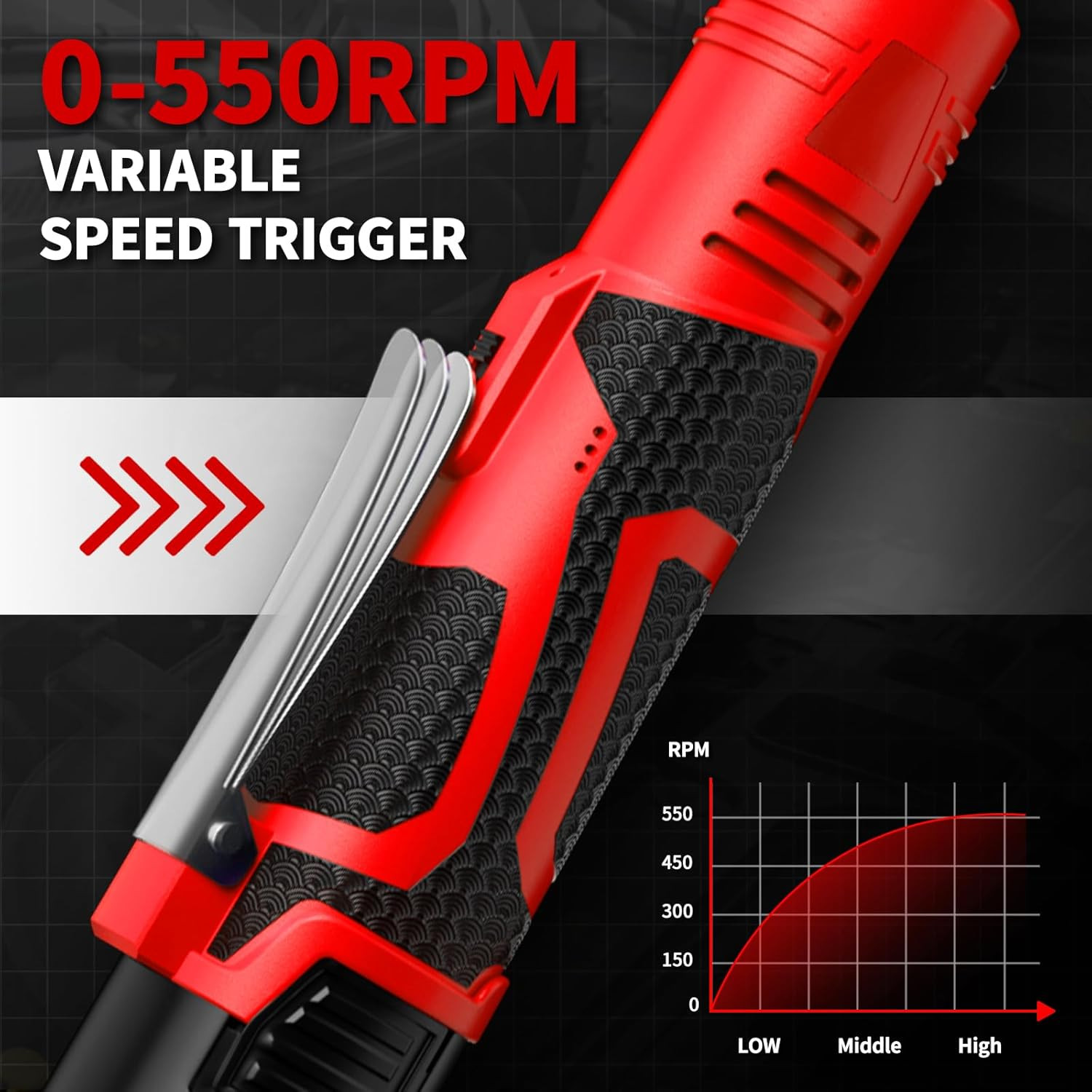 Cordless Electric Ratchet Wrench Set, 40 Ft-Lbs, 550 RPM Power Ratchet,16.8V Ele