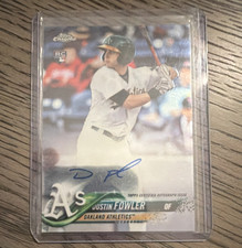 Topps Chrome Rookie Autographs Dustin Fowler #RA-DF Athletics MLB 2018 Auto