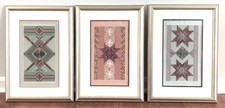 Art Needlework Needlepoint Southwest 3 Framed Pieces Anasazi Dream, Song, Spirit