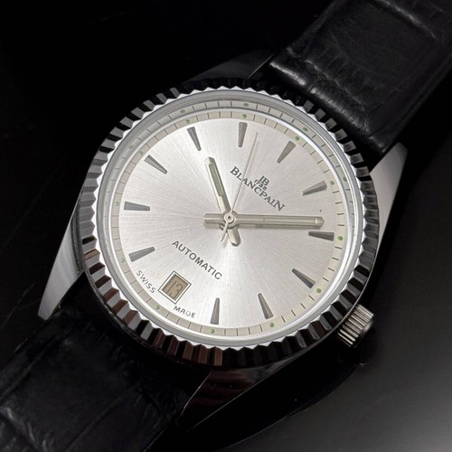 Blancpain Vintage Automatic Watch Silver Dial 37mm Classic Men's