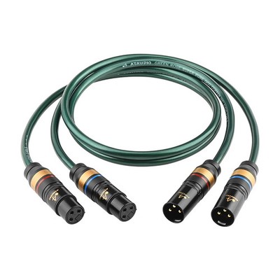ATAUDIO OCC Silver Plated XLR Audio Cable Double Shielded Male to Female