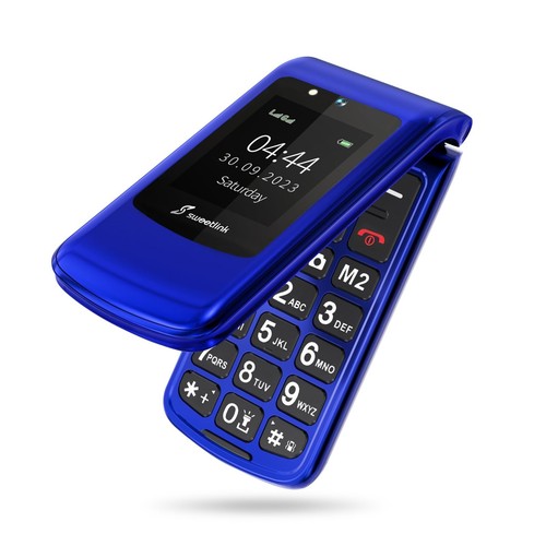 Telefono Cellulare per Anziani Flip Con Tasti Grandi, Contatti Con Immagini, SOS