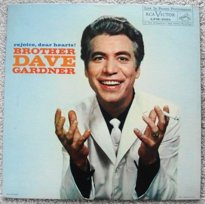 Brother Dave Gardner - Rejoice, Dear Hearts! LP - 1960 RCA comedy - Near Mint