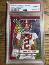 2024 Bowman University Chrome Ryan Williams #53 Red Shimmer Refractor /5 (RC)