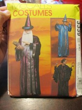 McCall's Sewing Pattern 3339 Misses Men's Wizard Costume Size S-XL UNCUT