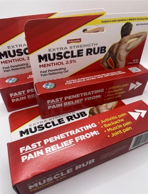 3X Natureplex Extra Strength Muscle Rub Arthritis Pain Relieving Gel 2.5%Menthol