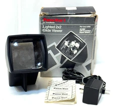 Pana-Vue 1 Lighted 2x2 Slide Film Viewer for 35mm Vintage Tested Works with Box