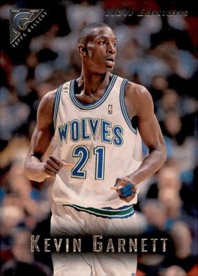 1995-96 Topps Gallery Kevin Garnett #41 NEW EDITIONS ROOKIE RC Timberwolves