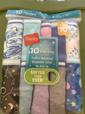Hanes Hipsters Girls Size 10 Underwear Panties 10 Pairs NEW E-6