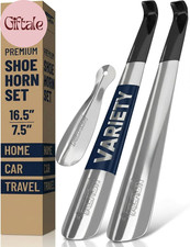 Shoe Horn Long Handle- Metal Shoe Horn Sets for Men, Women and Children, TSA Fri