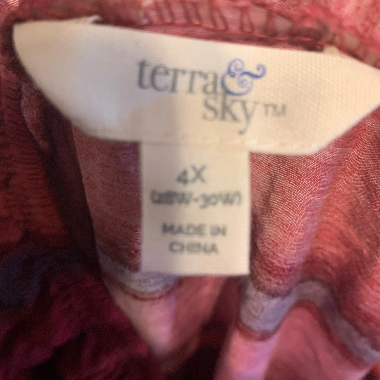 VALENTINO Abito Terra & Sky 4X 28W 30W Striscia Rossa Maxi Contadino Sottile Rayon LagenLook Comodo