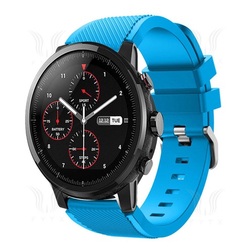 22mm Silicone Sport Strap Wrist band For Huami Amazfit GTR 47mm 2 3 Stratos Pace - Picture 6 of 29