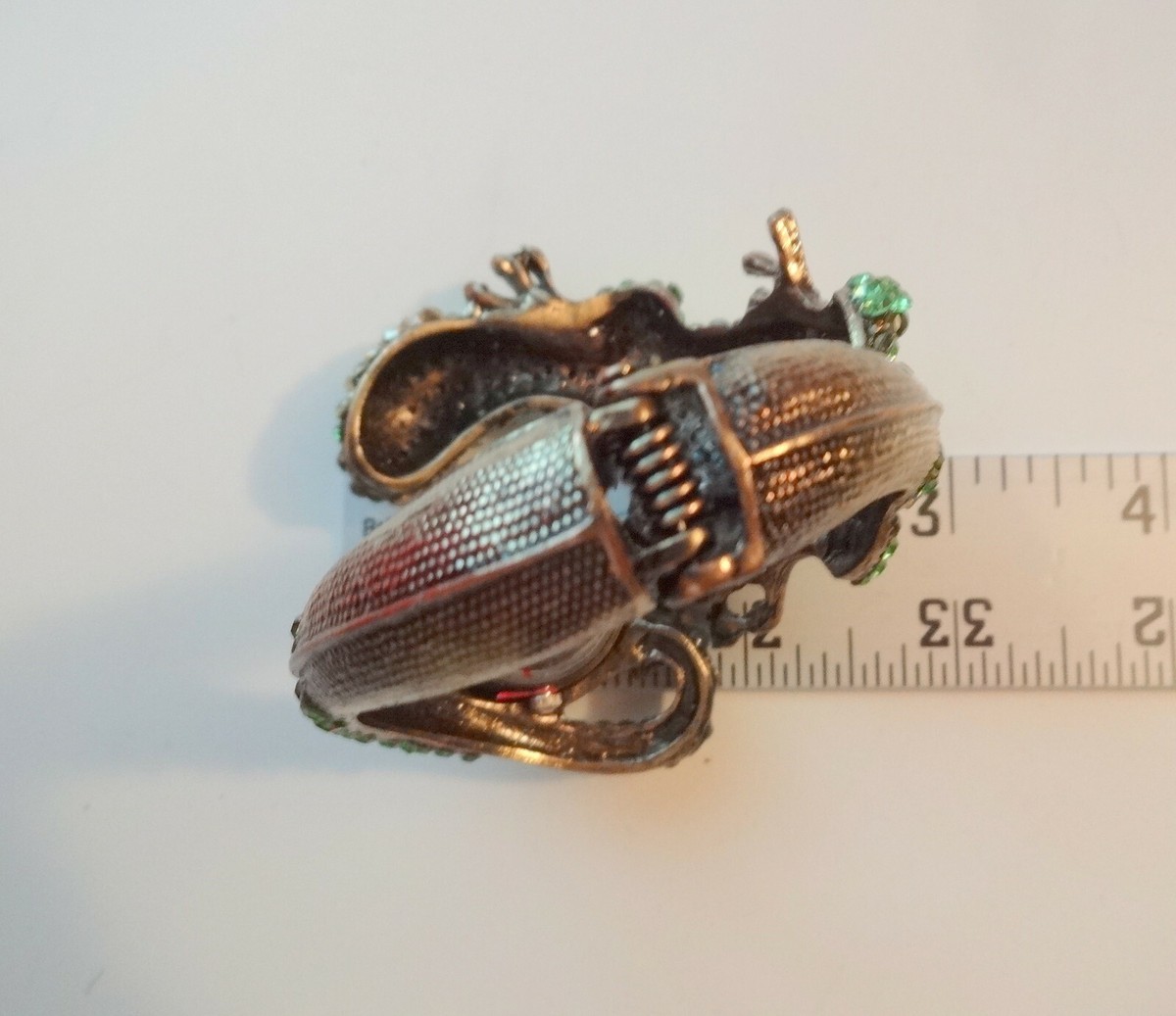 VTG Lizard Rhinestone Clamper Bracelet Watch Gold Tone Black Clear Crystals READ Vtg Green Rhinestone Hidden Lizard Bangle Clamper Watch  main image 3