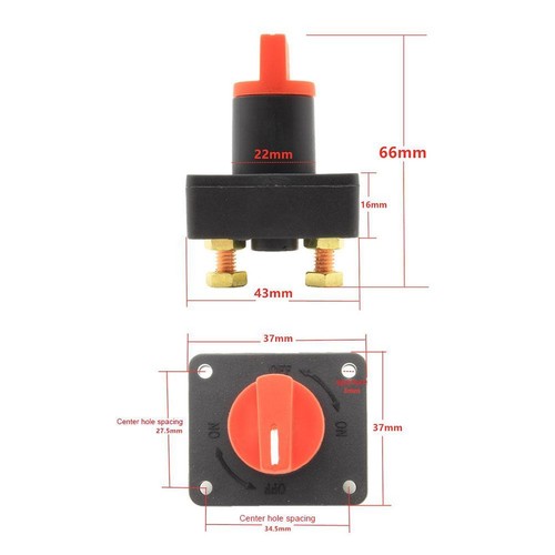 300A Battery Switch On Off Rotary Isolator DC12V for Car Truck Boat Disconnect - Picture 5 of 9