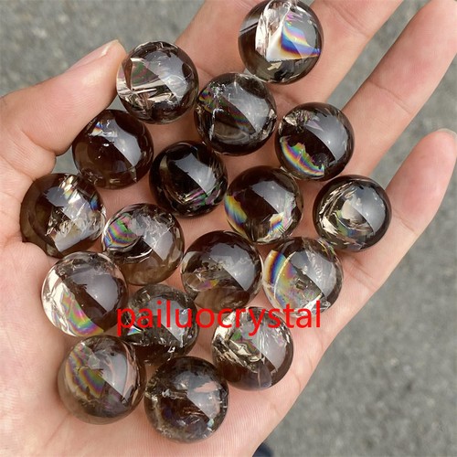 5 piezas bola de cristal arco iris esfera de cuarzo ahumado natural gema curativa de Reiki 20 mm+ - Imagen 4 de 8